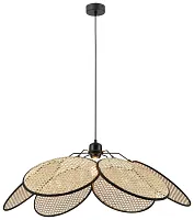Светильник подвесной Palma WE520.01.716 Wertmark коричневый бежевый 1 лампа, основание чёрное в стиле современный кантри 