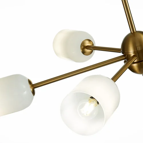 Люстра потолочная Treviso SL1180.202.06 ST-Luce белая на 6 ламп, основание золотое в стиле современный  фото 4