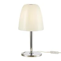 Настольная лампа Seta 2961-1T Favourite белая 1 лампа, основание хром металл в стиле современный 