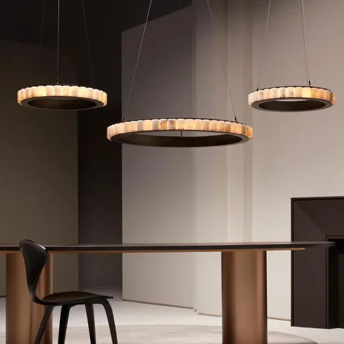 Люстра подвесная MONSINE D60 Brass 196988-23 ImperiumLoft коричневая на 1 лампу, основание латунь в стиле современный фото 15