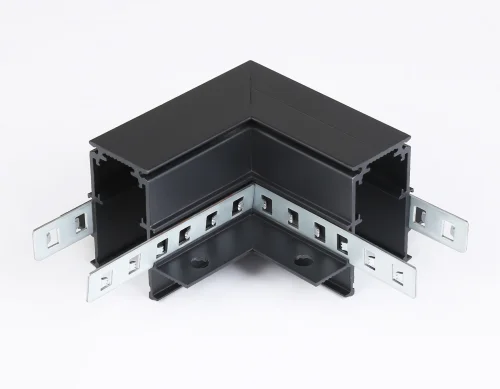 Коннектор угловой для встраиваемого шинопровода Magnetic GL3354 Ambrella light чёрный в стиле  для светильников серии Magnetic встраиваемый магнитный фото 2