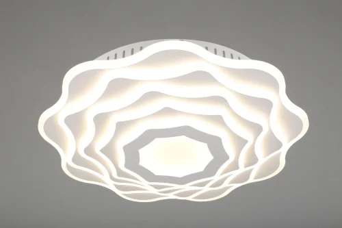 Люстра потолочная LED Mottola OML-09607-169 Omnilux белая на 1 лампа, основание белое в стиле хай-тек кольца фото 2