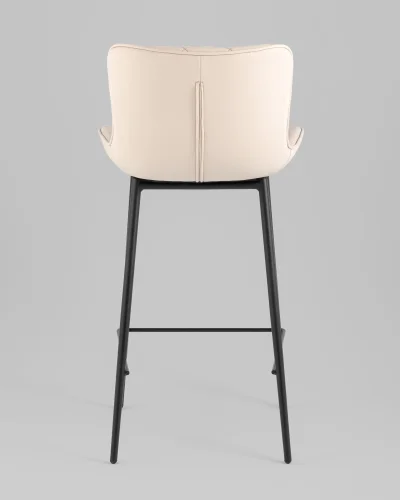 Стул барный Vault, экокожа, светло-серый УТ000039349 Stool Group, серый/экокожа, ножки//чёрный, размеры - ****480*520 фото 5