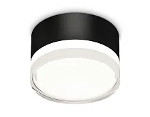 Светильник накладной XS8102023 Ambrella light белый 1 лампа, основание чёрное в стиле современный хай-тек круглый