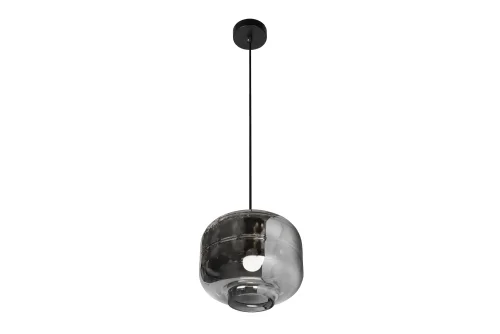 Светильник подвесной Like AP9035-1 GR iLamp серый чёрный 1 лампа, основание хром в стиле современный лофт выдувное фото 4