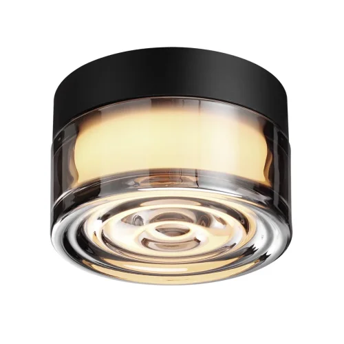 Накладной светильник LED уличный Ronda 7157/6CL Odeon Light уличный IP65 чёрный на 1 лампу, плафон прозрачный серый в стиле хай-тек LED фото 3