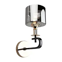 Бра Ausonia OML-68701-01 Omnilux серый чёрный 1 лампа, основание золотое в стиле современный 