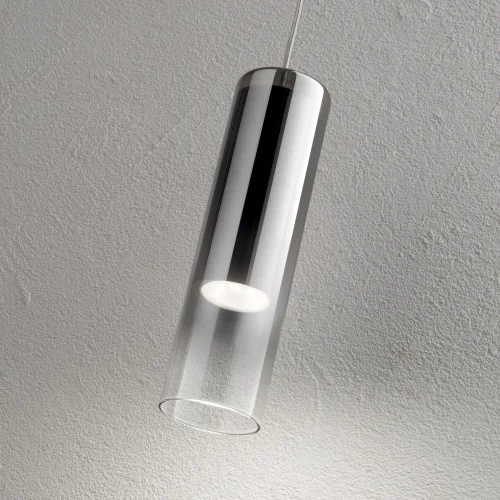 Светильник подвесной LOOK SP1 D06 TRASPARENTE Ideal Lux прозрачный хром 1 лампа, основание хром в стиле современный  фото 2