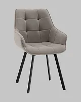Стул Амальри велюр бежевый УТ000041360 Stool Group, бежевый/велюр, ножки/металл/чёрный, размеры - *****