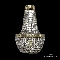 Бра 19051B/H2/20IV G Bohemia Ivele Crystal прозрачный 2 лампы, основание золотое в стиле классический sp
