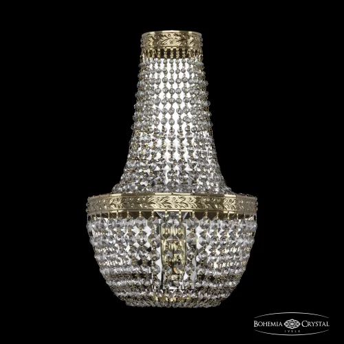 Бра 19051B/H2/20IV G Bohemia Ivele Crystal прозрачный на 2 лампы, основание золотое в стиле классический sp