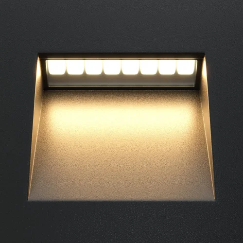 Встраиваемый светильник LED Arca O038-L3B Maytoni уличный IP65 чёрный 1 лампа, плафон чёрный в стиле современный хай-тек минимализм LED фото 4