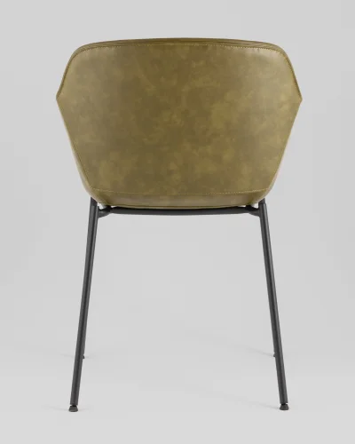 Стул Ashby, экокожа, зелёный, сиденье УТ000040852 Stool Group, зелёный/экокожа, ножки/металл/чёрный, размеры - ***** фото 4