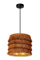 Светильник подвесной Extravaganza Togo 10407/25/44 Lucide оранжевый коричневый 1 лампа, основание чёрное в стиле винтаж современный 