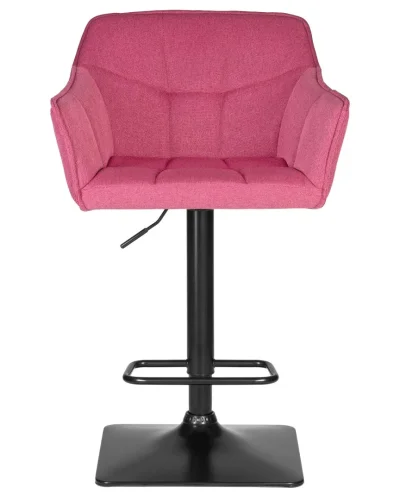 Стул барный 5033-LM RALF, цвет сиденья розовый (LAR-106D-17), цвет основания черный Dobrin, розовый/текстиль, ножки/металл/чёрный, размеры - 900*1120***580*550 фото 6