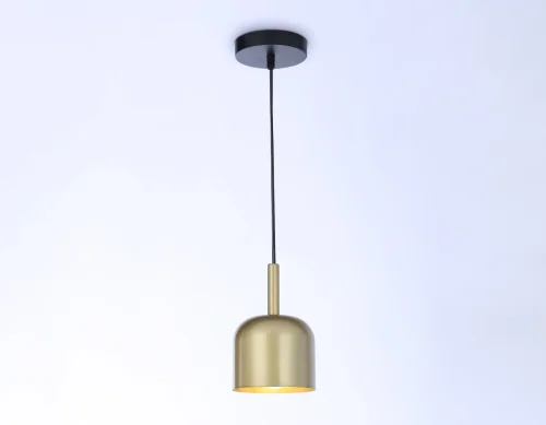 Светильник подвесной TR97113 Ambrella light золотой 1 лампа, основание чёрное в стиле лофт современный  фото 2