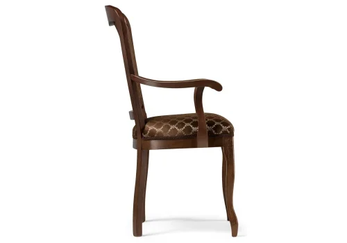 Деревянный стул Клето орех / коричневый 450687 Woodville, коричневый/ткань, ножки/массив бука/орех, размеры - ****580*600 фото 2