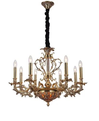 Люстра подвесная FIRENZE 1780.8.2 antique gold Lucia Tucci без плафона на 10 ламп, основание золотое в стиле классический Люстра подвесная FIRENZE 1780.8.2 antique gold Lucia Tucci без плафона на 10 ламп, основание золотое в стиле классический