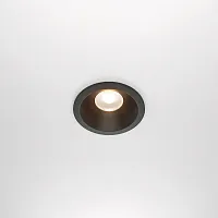 Светильник точечный LED Zoom DL034-01-12W2.7K-B Maytoni чёрный на 1 лампу, основание чёрное в стиле хай-тек современный круглый