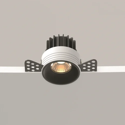 Светильник точечный LED Round DL058-7W3K-TRS-B Maytoni чёрный на 1 лампу, основание в стиле современный для затирки фото 13