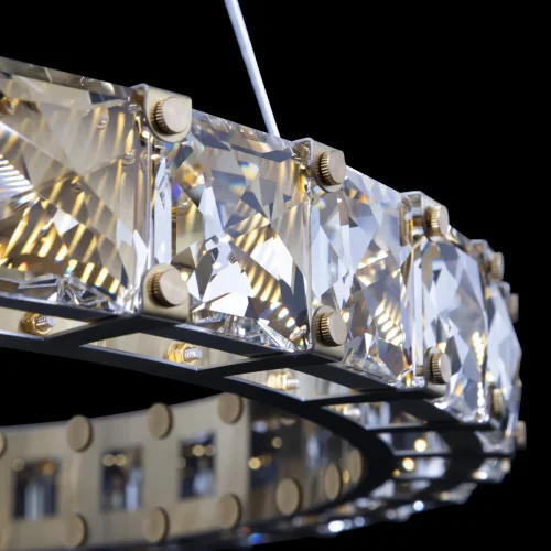 Светильник подвесной LED Tiffany 10204/800 Gold LOFT IT прозрачный 1 лампа, основание золотое в стиле современный кольца фото 5