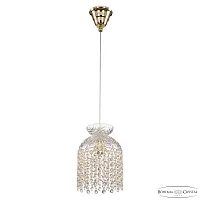Светильник подвесной 14781P/16 G R Bohemia Ivele Crystal прозрачный 1 лампа, основание золотое в стиле классика r