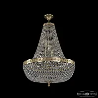 Люстра подвесная 19111/H2/60IV G C1 Bohemia Ivele Crystal прозрачная на 15 ламп, основание золотое в стиле классический sp