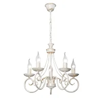 Люстра подвесная V3807-0/5 Vitaluce без плафона на 5 ламп, основание белое в стиле классический 