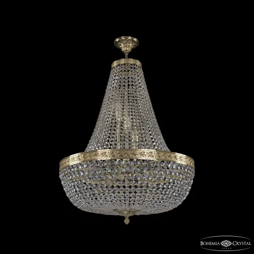 Люстра подвесная 19111/H2/60IV G C1 Bohemia Ivele Crystal прозрачная на 15 ламп, основание золотое в стиле классический sp