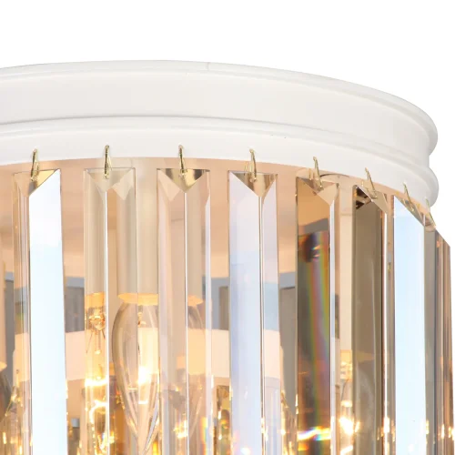 Люстра потолочная V5154-0/3+1PL Vitaluce янтарная на 4 лампы, основание бежевое в стиле классический современный  фото 4