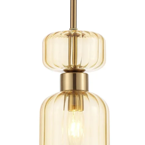 Светильник подвесной Gloss 1141/1S Amber Escada янтарный 1 лампа, основание медь в стиле современный  фото 2