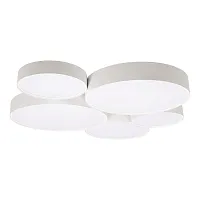 Люстра потолочная LED Drum 10218 White LOFT IT белая на 1 лампа, основание белое в стиле современный 