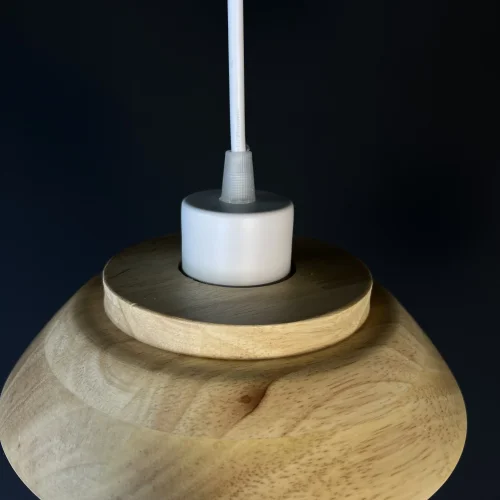 Светильник подвесной ECO Белый 178161-26 ImperiumLoft белый 1 лампа, основание коричневое в стиле современный скандинавский  фото 4