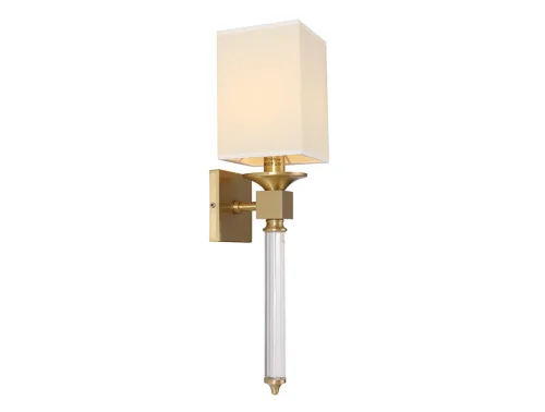 Бра 3542/A brass Newport бежевый белый на 1 лампа, основание латунь в стиле современный классический американский 