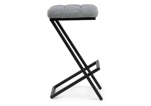 Полубарный стул Амаури графит / черный матовый 507432 Woodville, серый/рогожка, ножки/металл/чёрный, размеры - ****350*360 фото 4