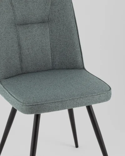 Стул Hedd, зеленый, сиденье УТ000040530 Stool Group, зелёный/рогожка, ножки/металл/чёрный, размеры - *855**** фото 2