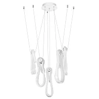 Светильник подвесной LED Series 10400/5 LOFT IT белый на 5 ламп, основание белое в стиле арт-деко 