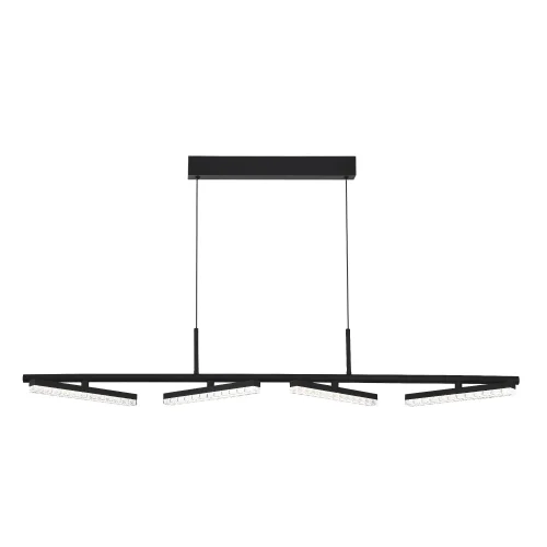 Светильник подвесной LED Euclidics SL1018.403.04 ST-Luce прозрачный на 1 лампу, основание чёрное в стиле хай-тек линейный