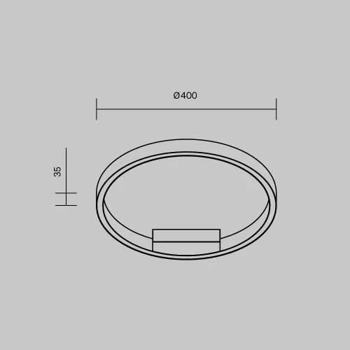 Светильник потолочный LED Rim MOD058CL-L25BSK Maytoni латунь на 1 лампу, основание латунь в стиле современный хай-тек минимализм кольца фото 5