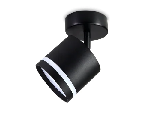 Светильник накладной TA1414 Ambrella light чёрный 1 лампа, основание чёрное в стиле хай-тек минимализм круглый фото 3