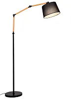 Торшер Corsus LDF 8305 (BK) Lumina Deco гибкий изогнутый чёрный 1 лампа, основание чёрное в стиле современный
