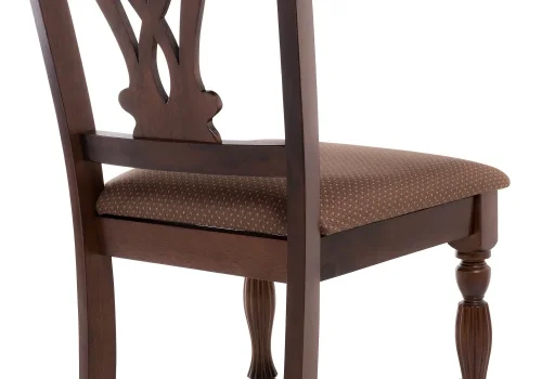 Деревянный стул Vastra cappuccino / brown 11789 Woodville, коричневый/ткань, ножки/дерево/коричневый капучино, размеры - ****480*580 фото 9