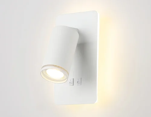 Бра с выключателем LED FW2465 Ambrella light белый на 1 лампа, основание белое в стиле хай-тек современный  фото 4