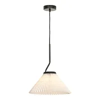 Светильник подвесной Sakura LSP-5011 Lussole белый на 1 лампу, основание чёрное в стиле современный 
