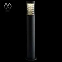 Парковый светильник LED Меркурий 807041801 MW-Light уличный IP65 чёрный 5 ламп, плафон прозрачный в стиле современный LED