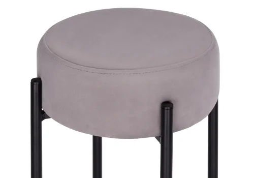 Барный стул Сайпл MR-28 / черный 552098 Woodville, серый/велюр, ножки/металл/чёрный, размеры - ****400*400 фото 3