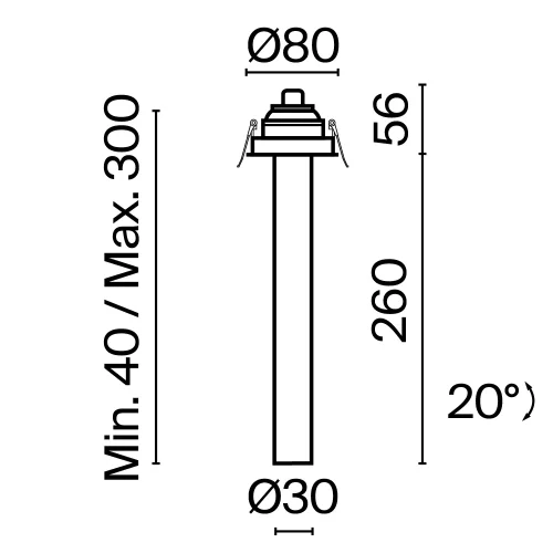 Светильник точечный LED Focus T C140RS-L300-7W3K-BBS Maytoni латунь на 1 лампу, основание чёрное в стиле хай-тек современный круглый трубочки фото 12