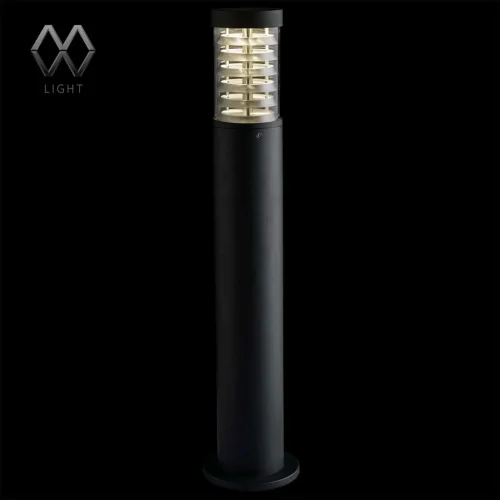 Парковый светильник LED Меркурий 807041801 MW-Light уличный IP65 чёрный на 5 ламп, плафон прозрачный в стиле современный LED