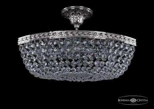 Люстра потолочная хрустальная 19113/45IV Ni Bohemia Ivele Crystal прозрачная на 4 лампы, основание никель в стиле классический sp