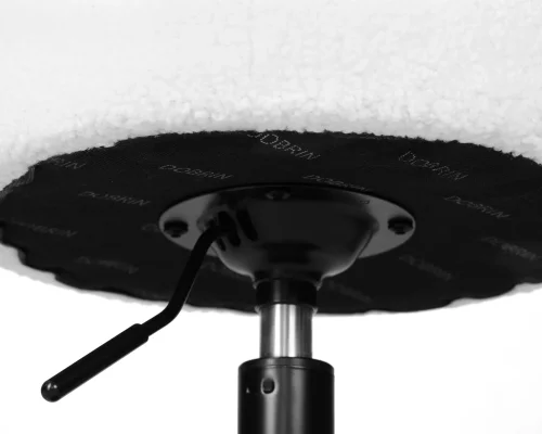 Пуф 2050_BlackBase-LM DANNY BLACK, цвет сиденья белый букле, цвет основания черный Dobrin на 1 , основание в стиле современный фото 3